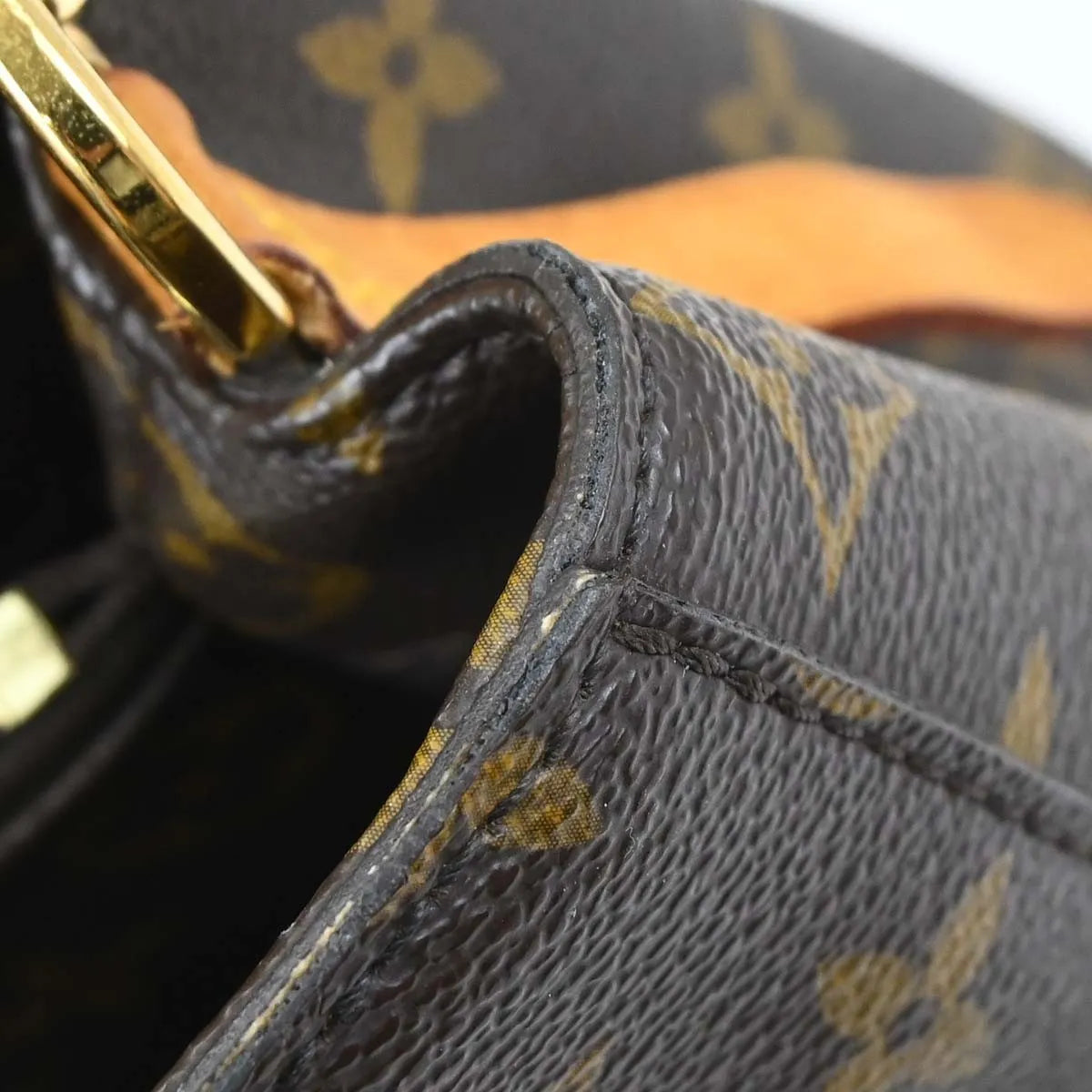 Louis Vuitton Montaigne Monogram, Brown, Canvas, Handbag