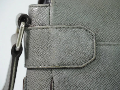 Louis Vuitton Roman Taiga Leather, Gray, Leather, Shoulder Bag