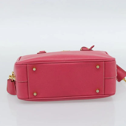 Prada Bauletto Saffiano Leather, Pink, Leather, Handbag