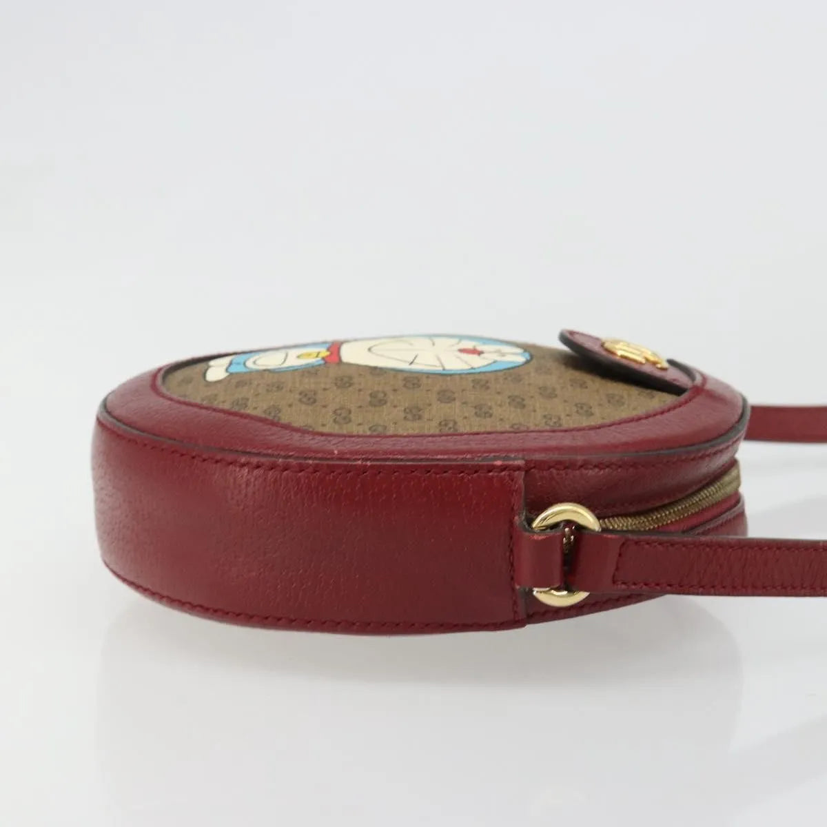 Gucci Doraemon Round Printed Mini GG Coated Canvas, Beige, Canvas, Shoulder Bag