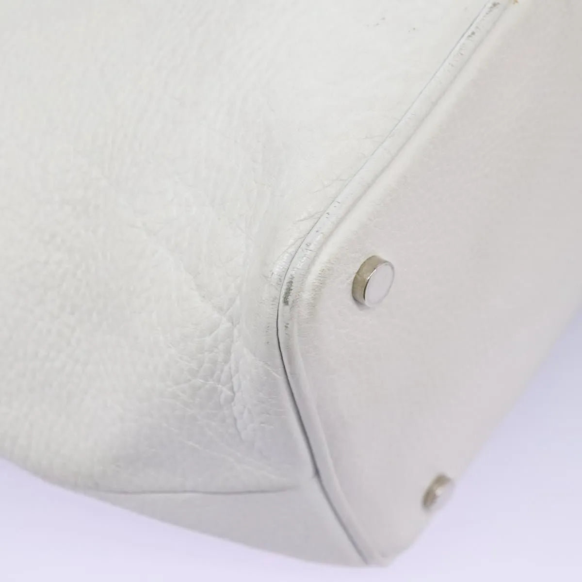 Burberry Vintage Leather, White, Leather, Shoulder Bag