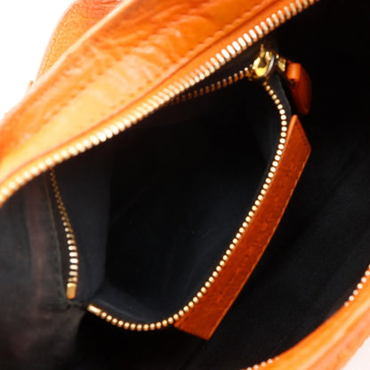 Balenciaga City Classic Studs Leather, Orange, Calfskin, Handbag