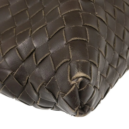 Bottega Veneta Intrecciato Shoulder Leather, Brown, Leather, Shoulder Bag