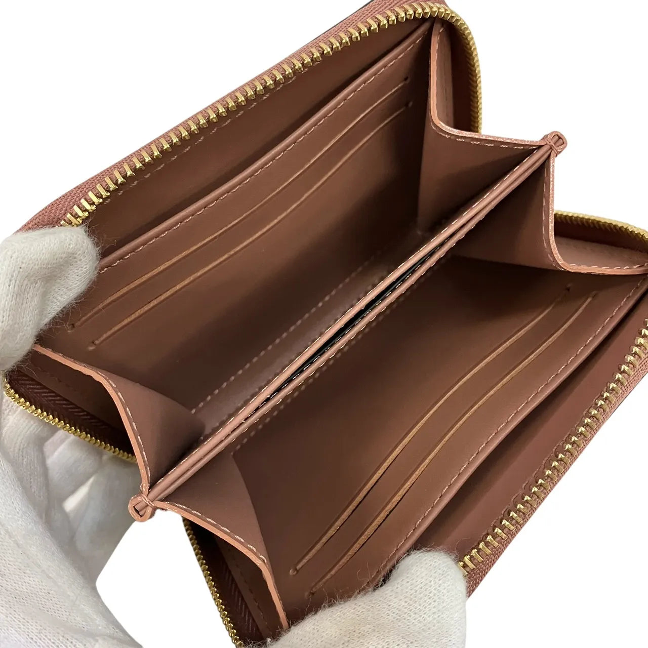 Louis Vuitton Zip Coin Purse Epi Leather, Brown, Patent Leather, Wallet