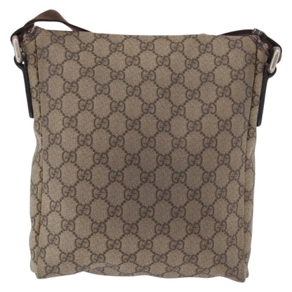 Gucci Flap Messenger GG Coated Canvas, Beige, Canvas, Shoulder Bag