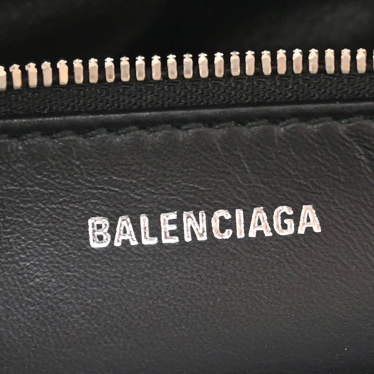 Balenciaga Triangle Leather, Silver, Leather, Handbag