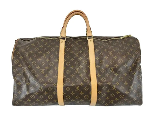 Louis Vuitton Keepall Monogram Canvas, Brown, Canvas, Travel Bag