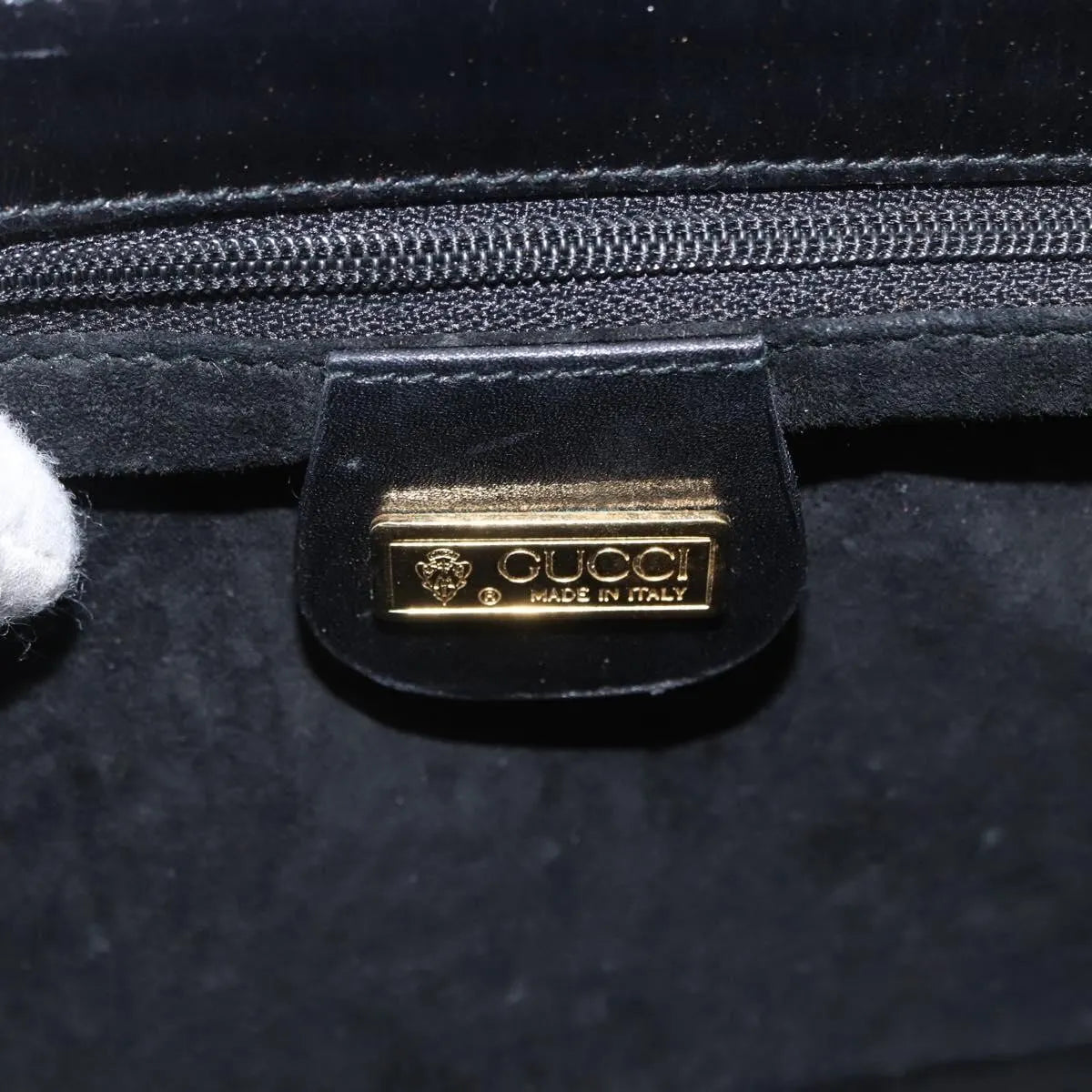 Gucci Vintage Leather, Black, Leather, Shoulder Bag