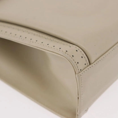 Salvatore Ferragamo Gancini Leather, Beige, Leather, Shoulder Bag