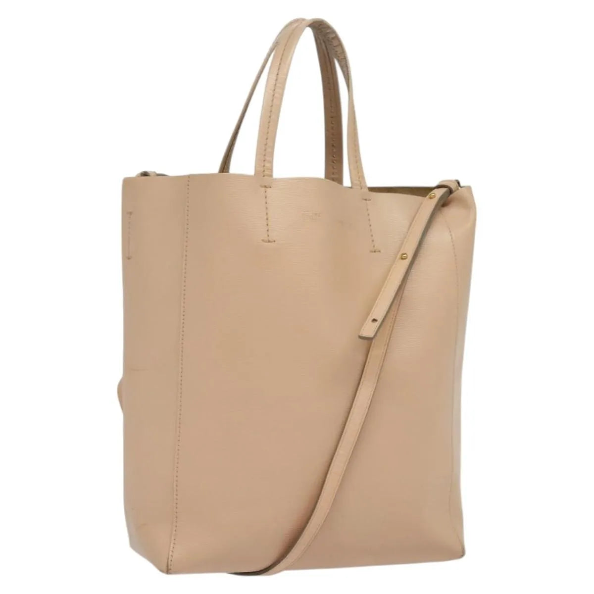 Celine Vertical Cabas Tote Leather, Pink, Leather, Tote Bag