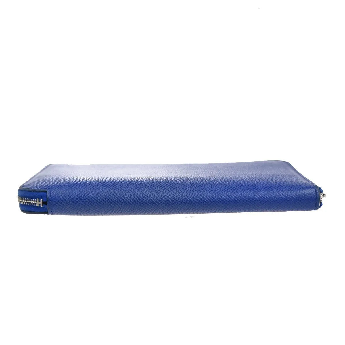 Hermes Azap Zip Around Silk'in Epsom, Blue, Leather, Wallet