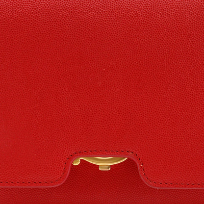 Burberry TB Flap Leather, Red, Leather, Clutch