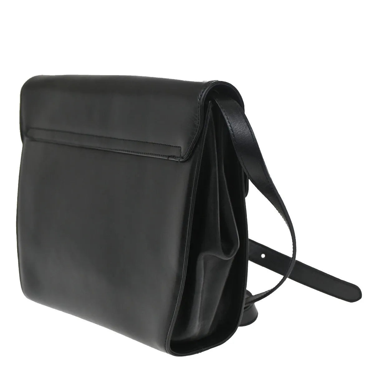 Salvatore Ferragamo Gancini Leather, Black, Leather, Shoulder Bag