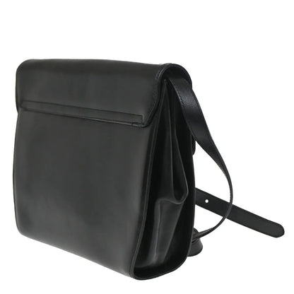 Salvatore Ferragamo Gancini Leather, Black, Leather, Shoulder Bag