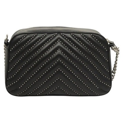 Stella McCartney Stella Star Camera Quilted Faux Leather, Black, Synthetic, Shoulder Bag