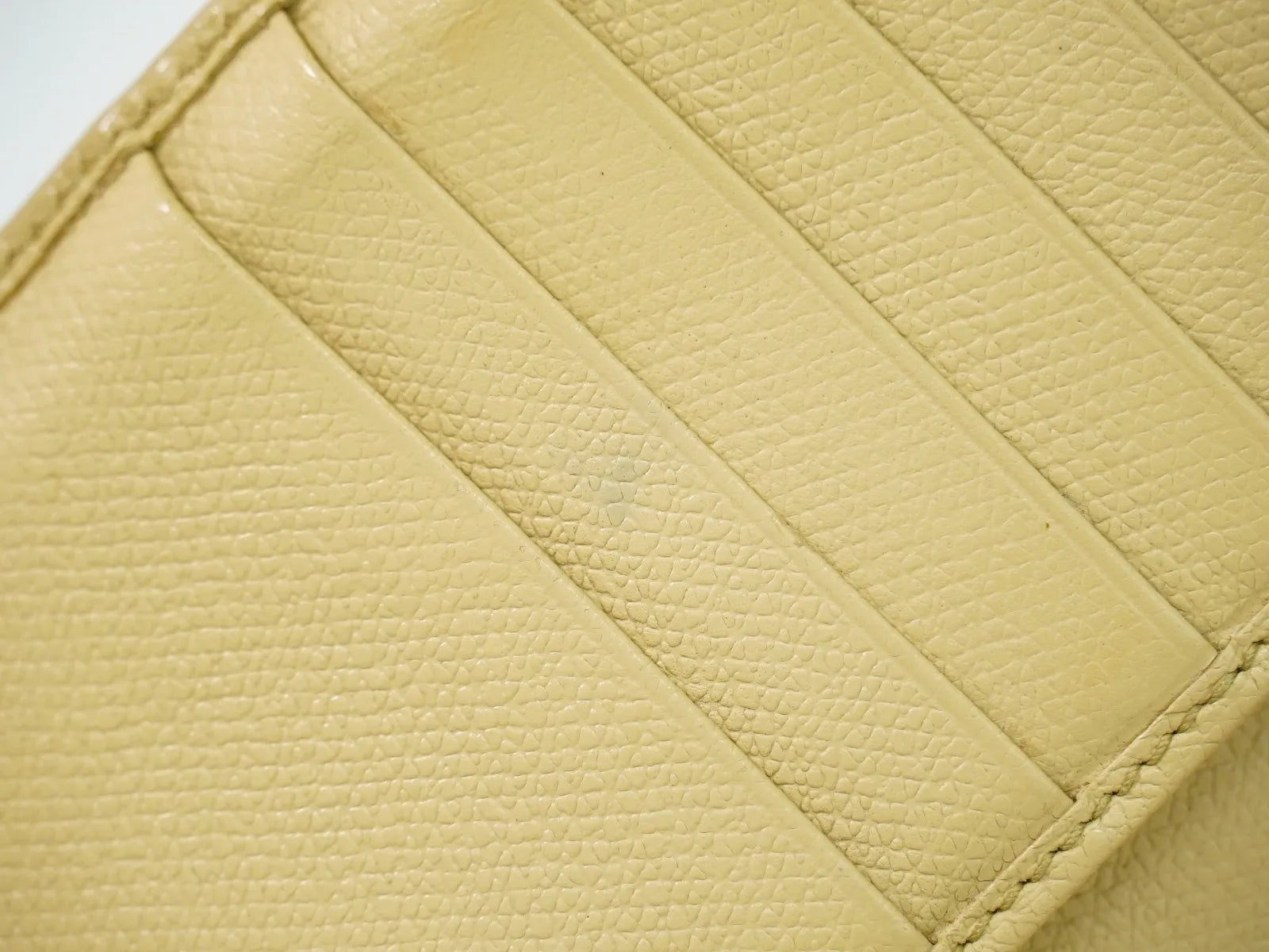Chanel CC Button Bi-Fold Leather, Beige, Leather, Wallet
