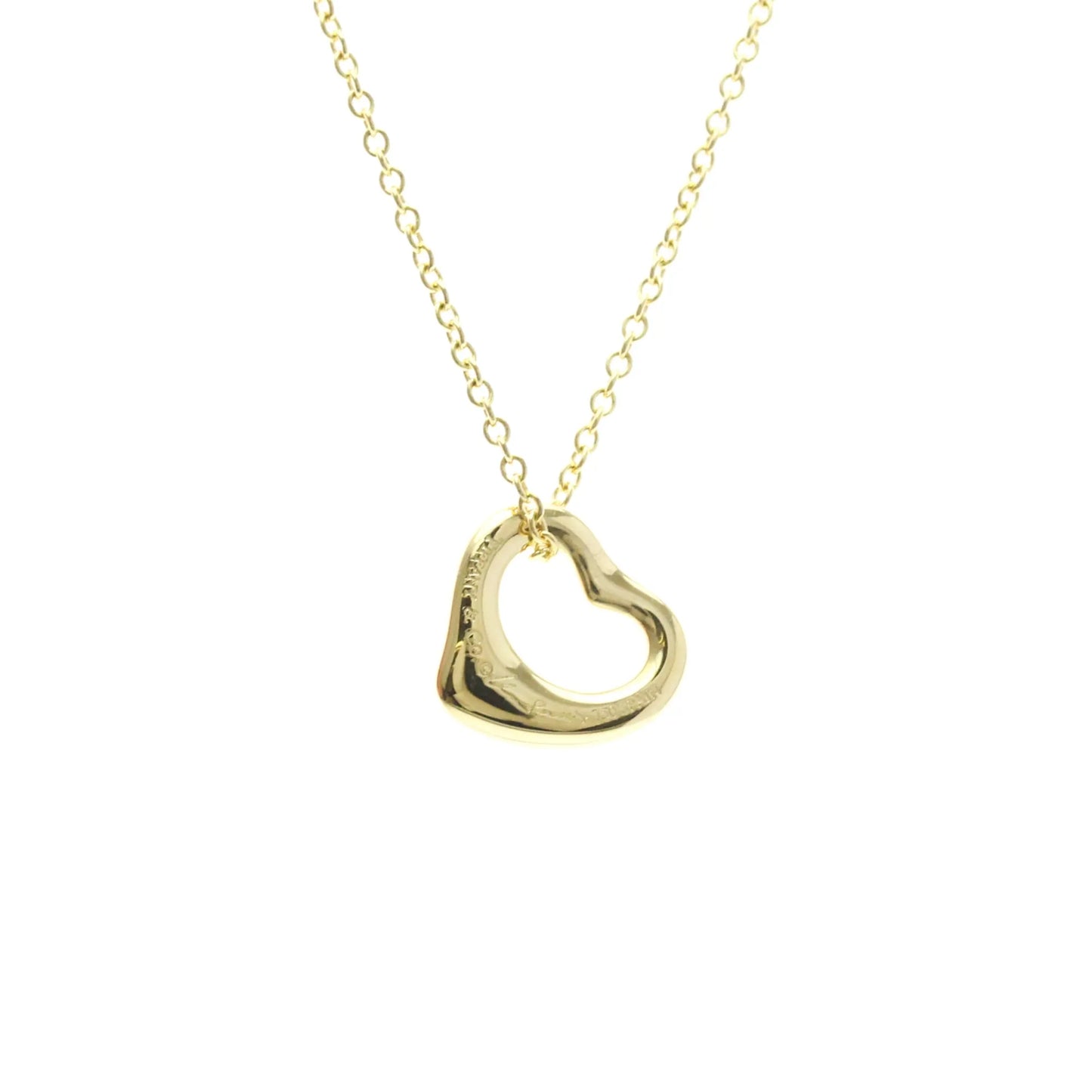 Tiffany & Co. Elsa Peretti Open Heart Pendant 18K Yellow Gold, Gold, Yellow Gold, Necklace