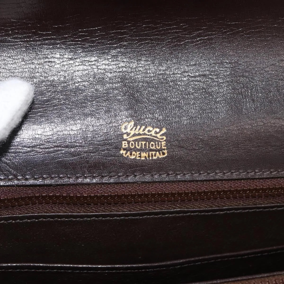 Gucci Vintage Leather, Brown, Leather, Shoulder Bag