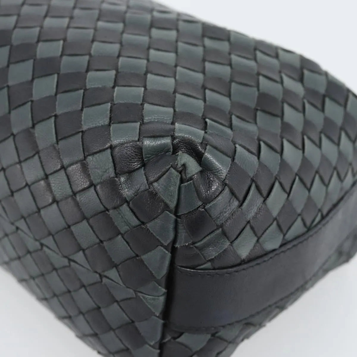 Bottega Veneta Handle Pouch Intrecciato Nappa, Black, Leather, Clutch
