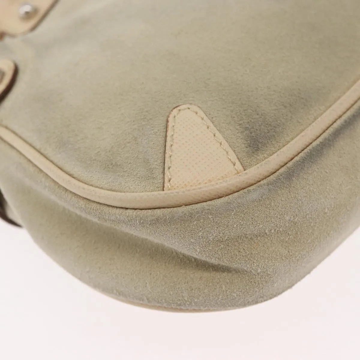 Salvatore Ferragamo Gancini Suede, Beige, Suede, Handbag