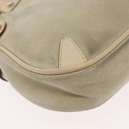 Salvatore Ferragamo Gancini Suede, Beige, Suede, Handbag
