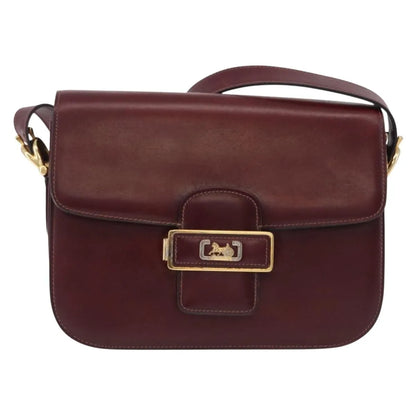 Celine Horse Carriage Leather, Burgundy, Leather, Shoulder Bag