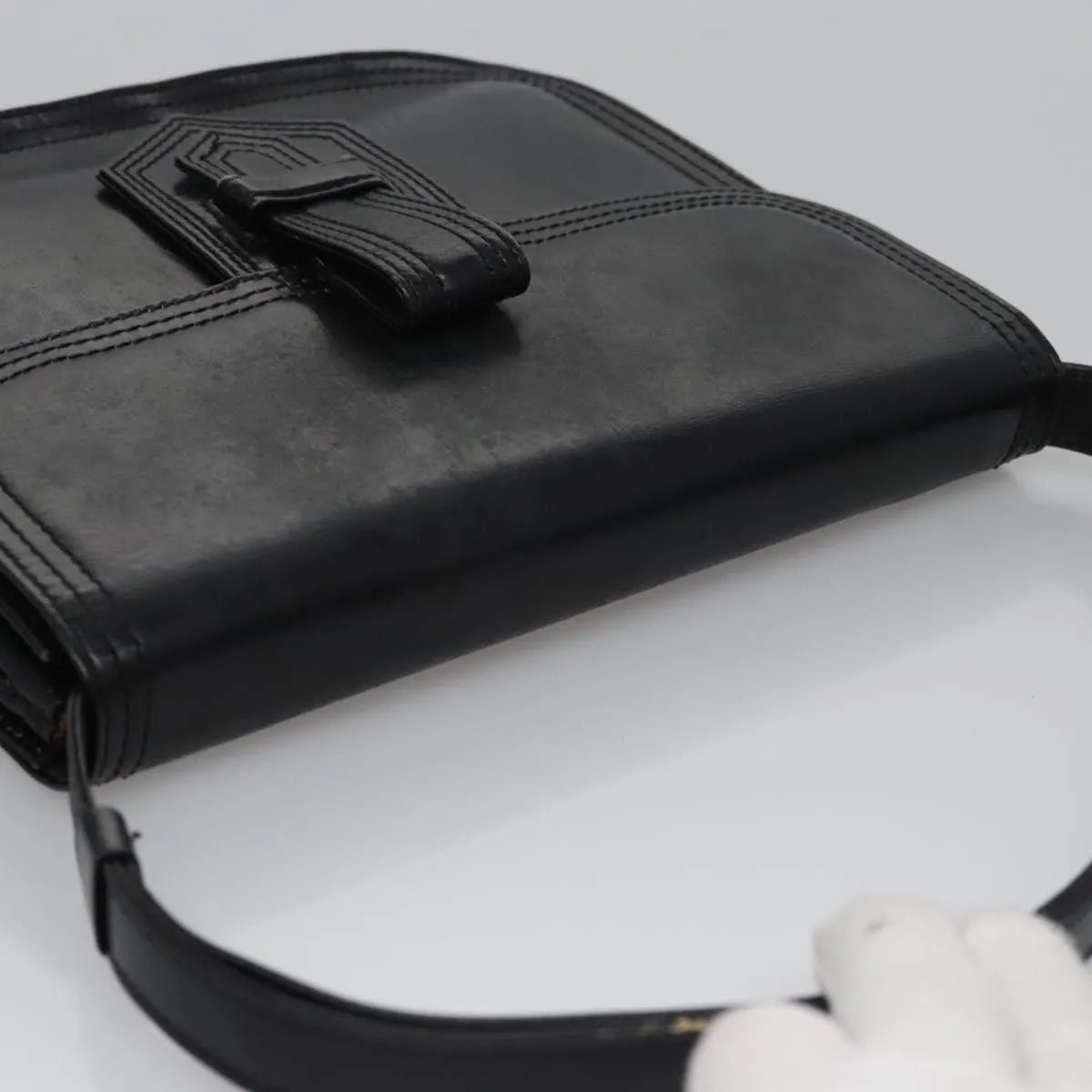 Saint Laurent Vintage Leather, Black, Leather, Handbag