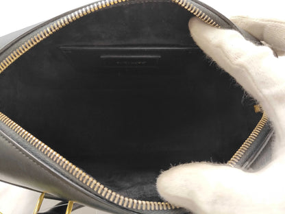 Saint Laurent Classic Duffle Leather, Black, Leather, Shoulder Bag