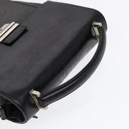 Fendi Vintage Leather, Black, Leather, Handbag