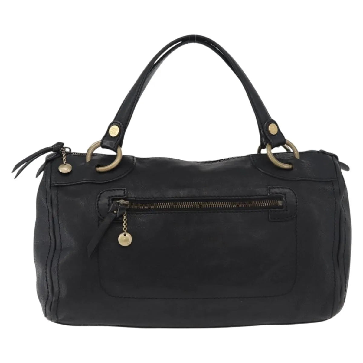 Celine vintage Leather, Black, Leather, Handbag