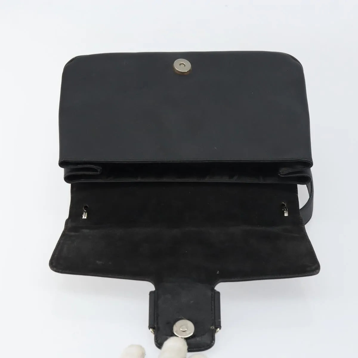 Salvatore Ferragamo Vala Leather, Black, Patent Leather, Shoulder Bag
