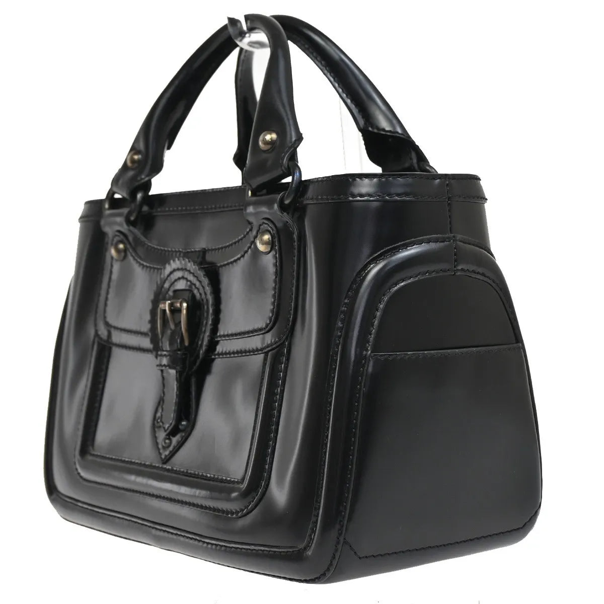 Celine Boogie Satchel Leather, Black, Leather, Tote Bag