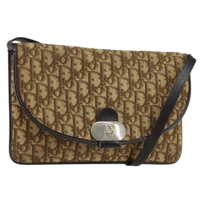 Christian Dior Vintage Trotter Canvas, Beige, Canvas, Shoulder Bag