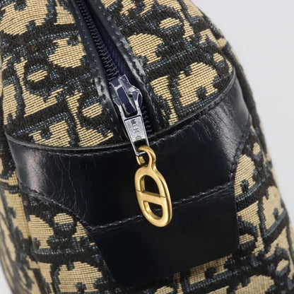 Christian Dior Vintage Trotter Boston Diorissimo Canvas, Navy, Canvas, Handbag