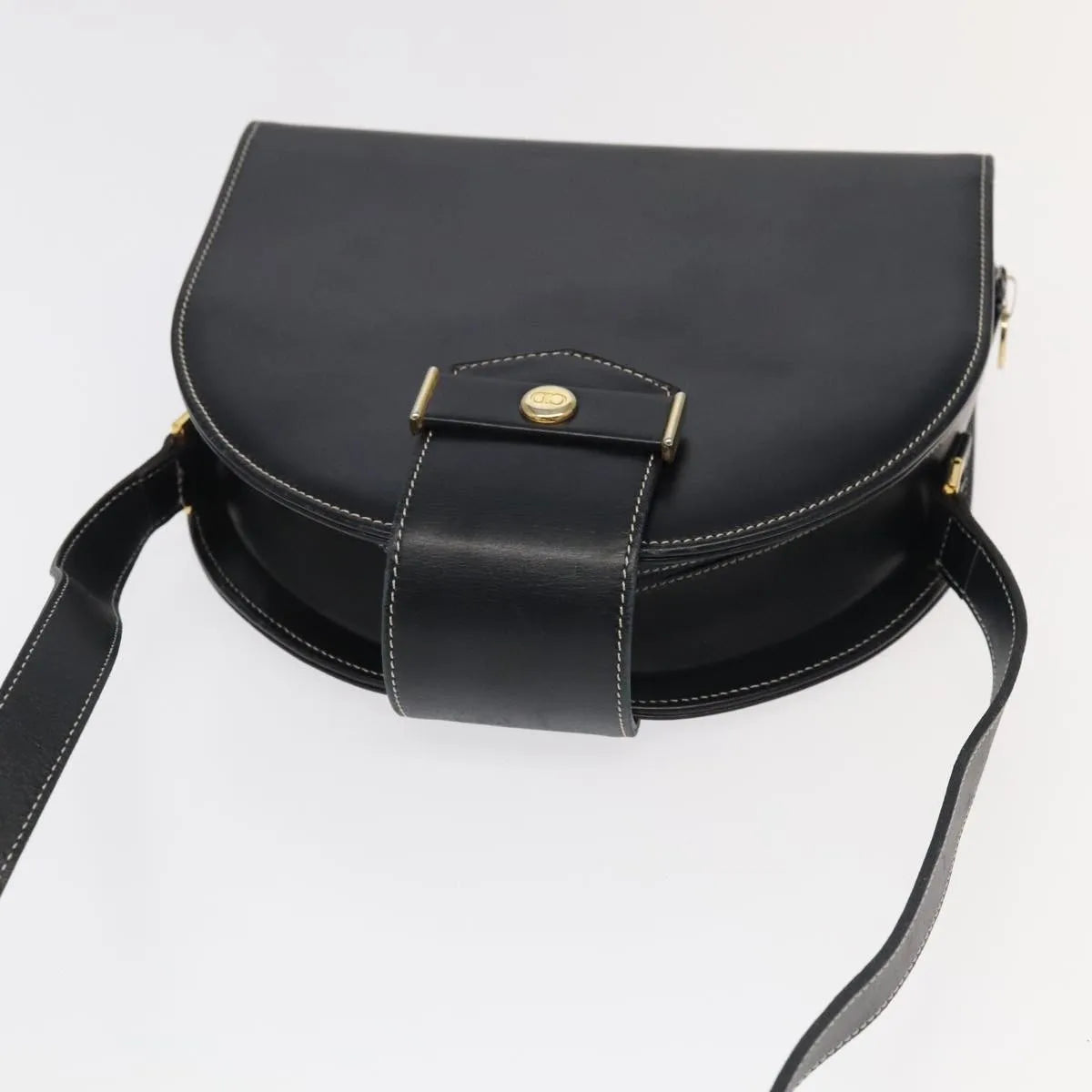 Christian Dior Vintage Leather, Black, Leather, Shoulder Bag