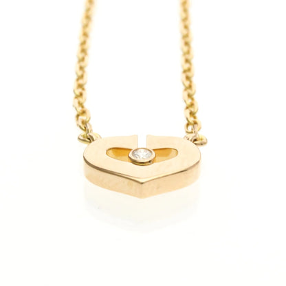 Cartier C Heart de Cartier Pendant 18K Rose Gold with Diamond, Gold, Pink Gold, Necklace