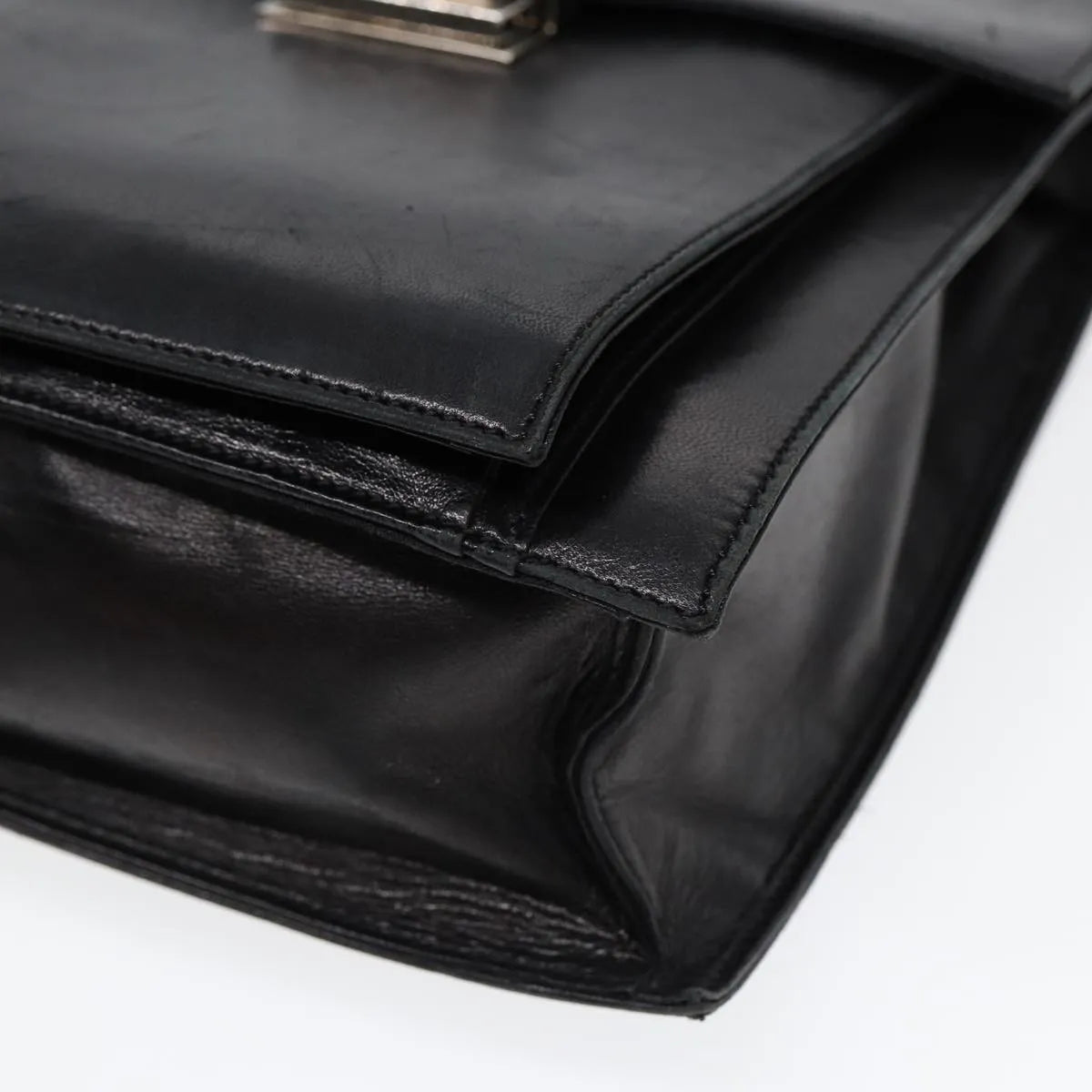 Fendi Vintage Leather, Black, Leather, Handbag