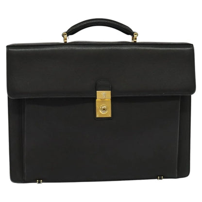 Versace Vintage Leather, Black, Leather, Briefcase