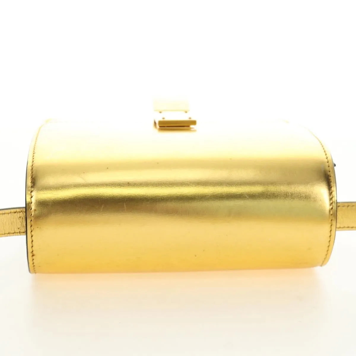 Celine Flap Shoulder Leather, Gold, Leather, Shoulder Bag