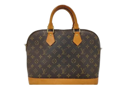 Louis Vuitton Alma Monogram, Brown, Canvas, Handbag