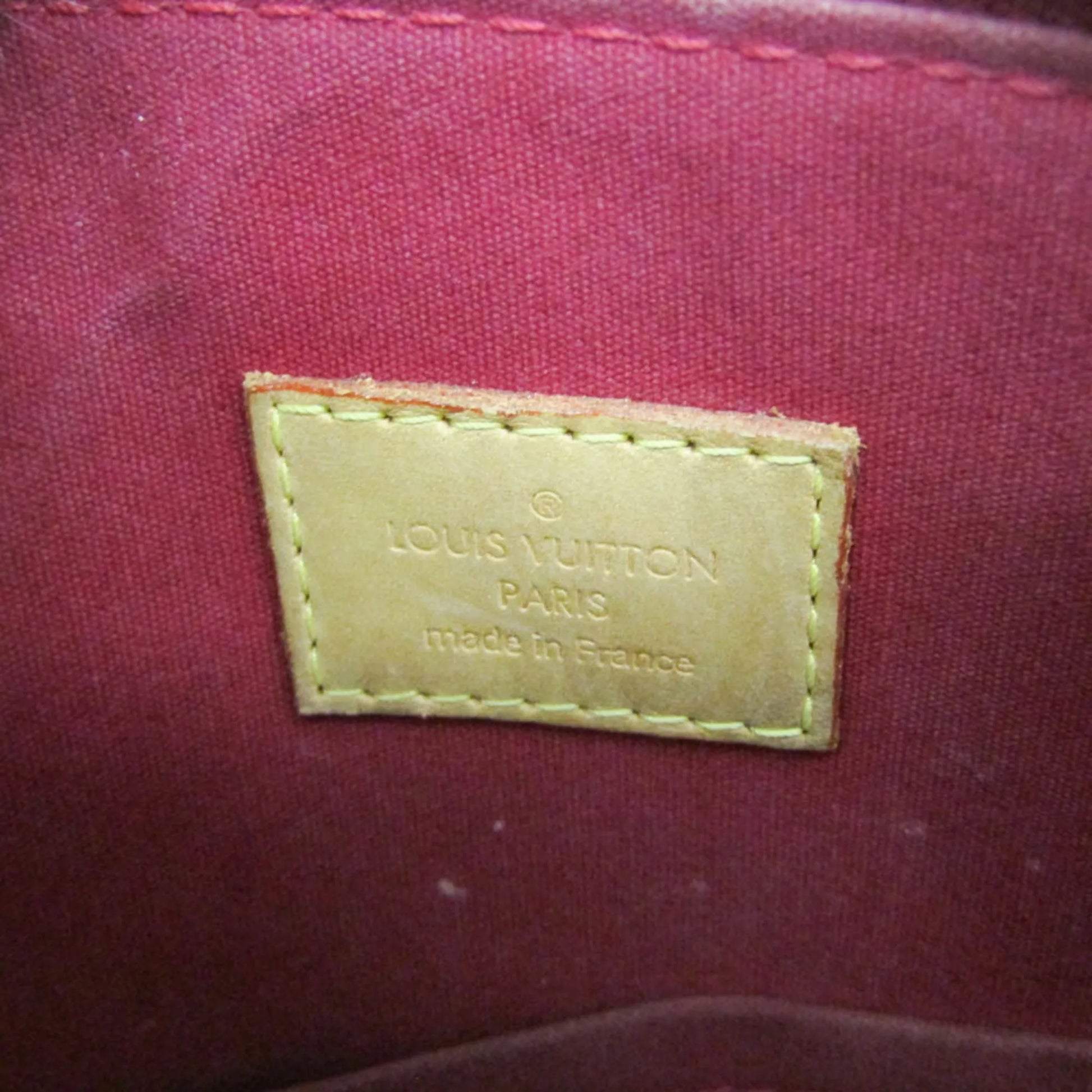 Louis Vuitton Alma Monogram Vernis, Red, Patent Leather, Handbag