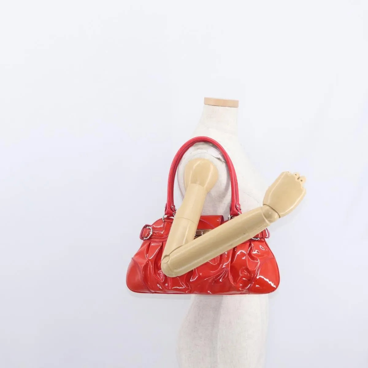 Salvatore Ferragamo Marisa Patent leather, Red, Patent Leather, Handbag
