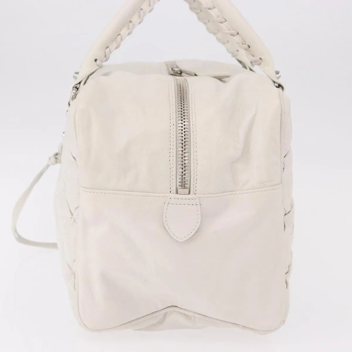 Balenciaga Matelasse Leather, White, Leather, Handbag