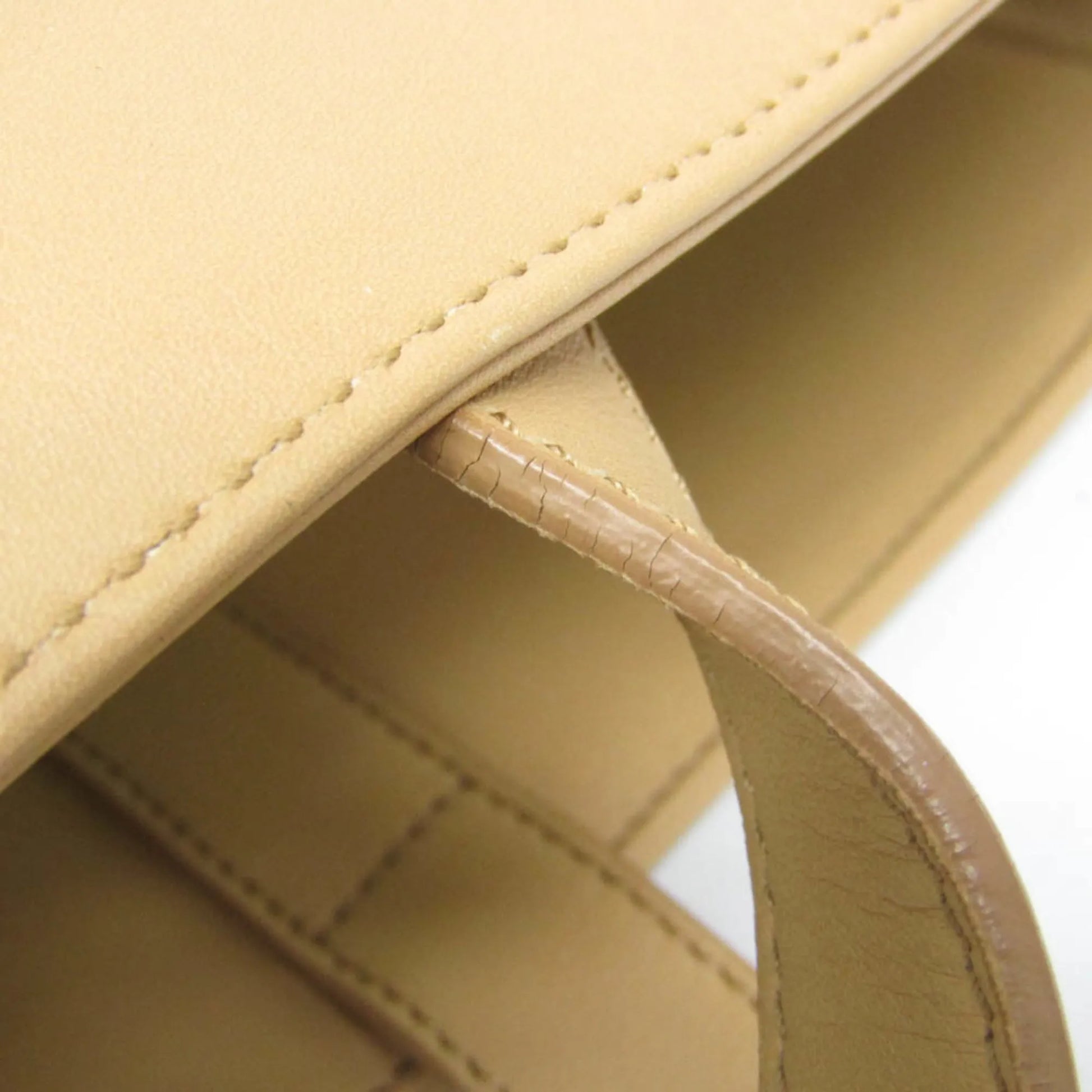 Saint Laurent Reversible East West Shopper Tote Leather, Beige, Leather, Tote Bag
