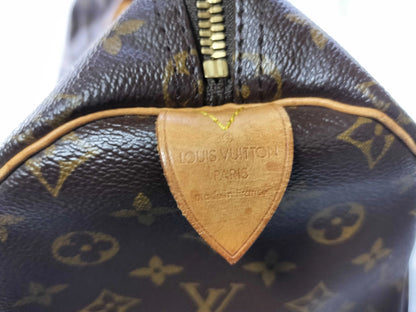 Louis Vuitton Keepall Monogram Canvas with LV Friends Patch, Brown, Canvas, Travel Bag