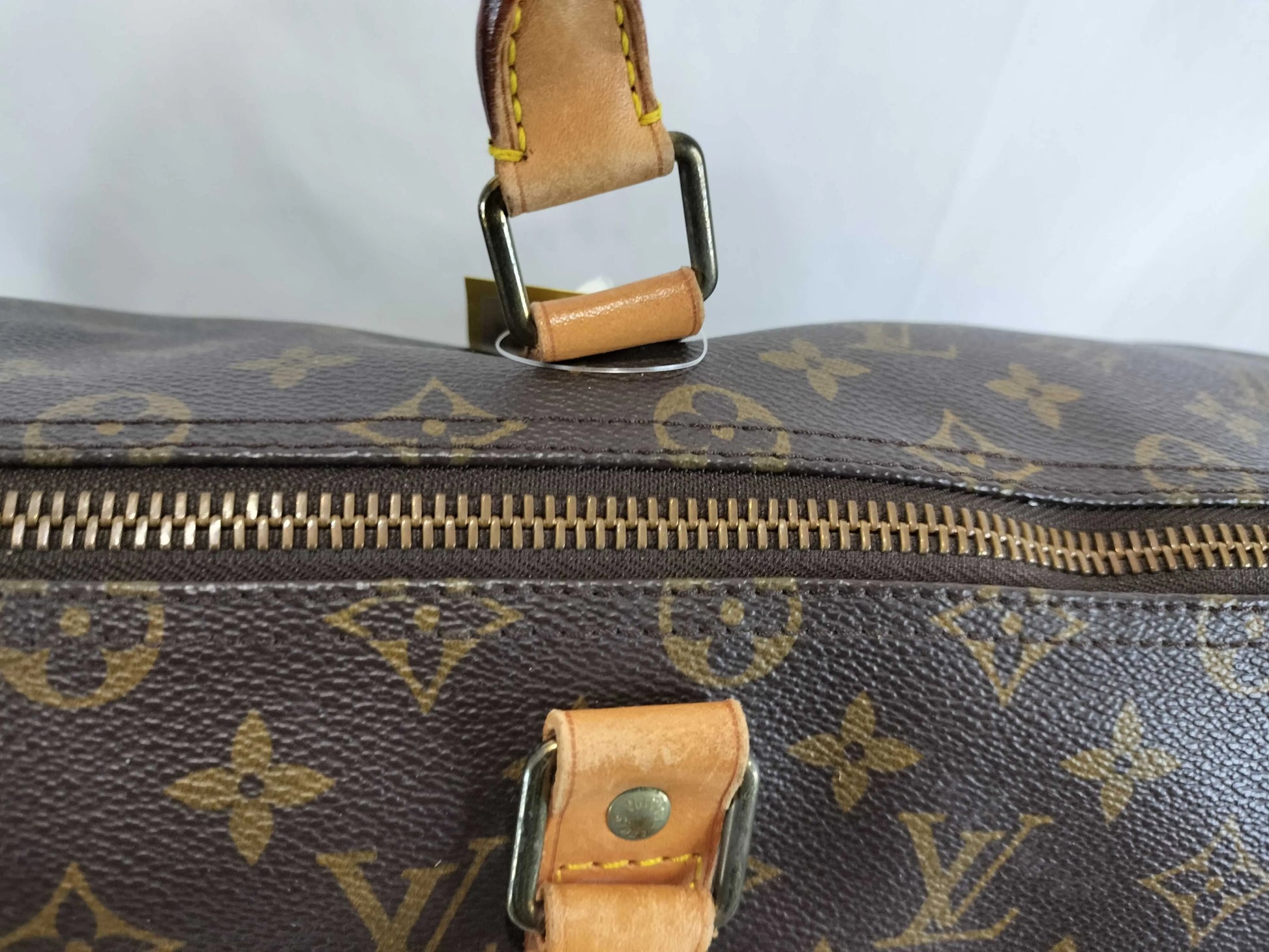 Louis Vuitton Keepall Monogram Canvas, Beige, Canvas, Travel Bag