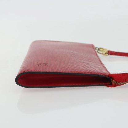 Louis Vuitton Pochette Accessoires Epi, Red, Leather, Clutch
