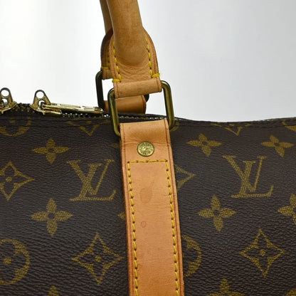 Louis Vuitton Keepall Bandouliere Monogram Canvas, Brown, Canvas, Travel Bag