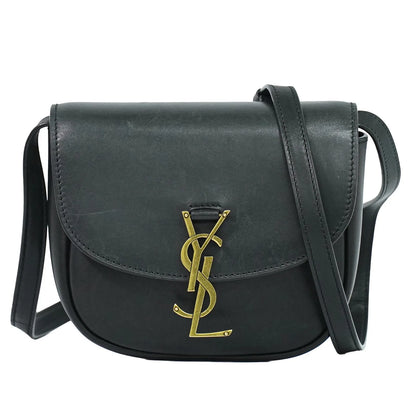 Saint Laurent Kaia Leather, Black, Leather, Shoulder Bag
