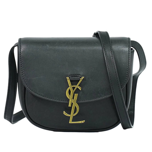 Saint Laurent Kaia Leather, Black, Leather, Shoulder Bag